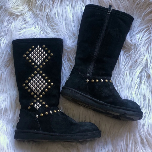 Avondale Studded Suede Midcalf Ugg Boots - Picture 1 of 5